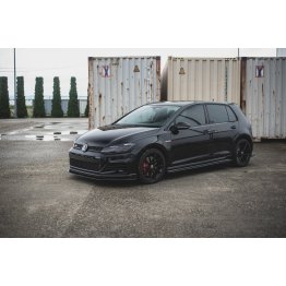 Накладка сплиттер на передний бампер на VW Golf VII GTI TCR